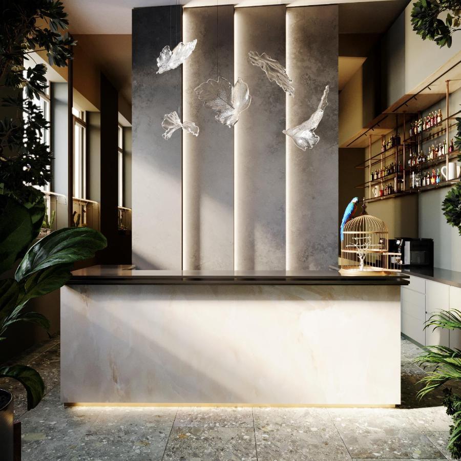 มาแมซอง โฮเทล ริเวอร์ไซด์ ปราก Hotel ภายนอก รูปภาพ The bar at the 2018 edition of the World Economic Forum